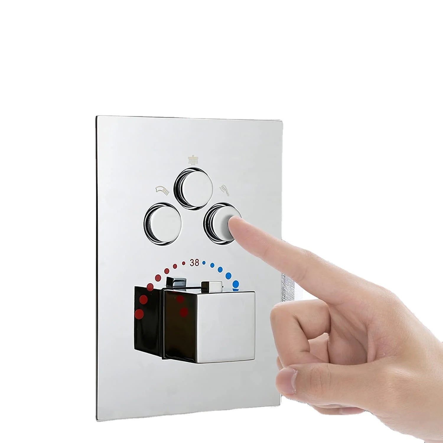 Brass Modern Eco-Friendly Thermostatic Shower Valve Pressure Balanced Shower Mixer Valve with Trim