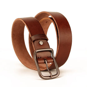 Washed Retro Soft Leather Belt Men's Genuine Vegetable Tanned First Layer Handmade Belt Men's Versatile Denim Extended Belt