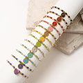 Boho Colorful 12 Constellations Elastic Beaded Bracelet Women Girls Bohemian Metal Charm Wedding DIY Jewelry Gifts 2024