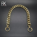 Custom Metal Thick Aluminum Chain Strap Dog Clasp With Spring Circle Buckle Dog Collar Chain for Handbag Strap Dog Leash Chain