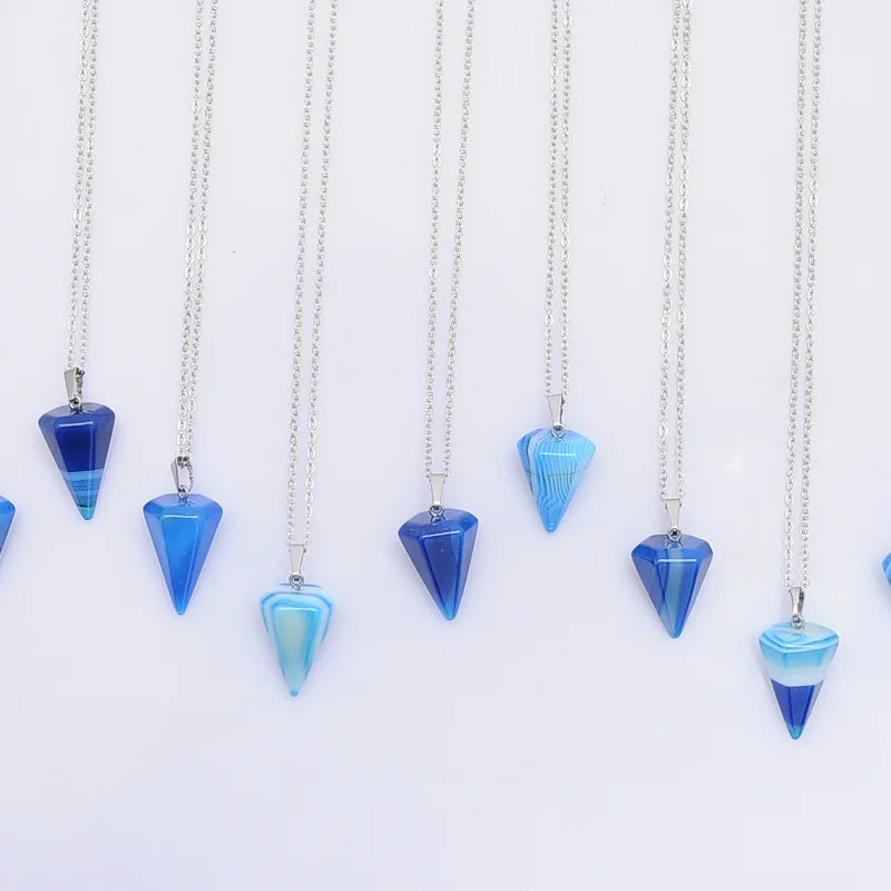DIY Best selling low price Mix Gemstone Pendulum Wholesale Dowsing Pendulumschristmas decoration for gift