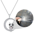 Amazons Best Sellers Half Moon Necklaces 925 Sterling Silver 100 Languages "I Love You" Owl Custom Resin and Ashes Necklace