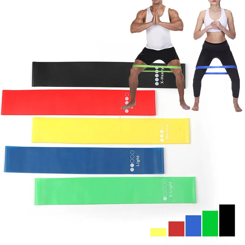Fitness Resistance Bands Custom Logo for Home Gym Workout Pilates Strength Training Rubber Set Portable Use