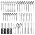 Wholesale Luxury Hotel Restaurant Cutlery Set Thickened Stainless Steel French Flatware 53pcs Steak Knife Dinner Spoon Fork