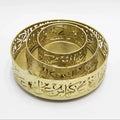 Pafu Muslim Metal Dinner Plate Eid Mubarak Party Decoration Ramadan Party Food Serving Metal Ramadan Party Serving Tray
