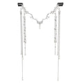 Cosplay Headband Head Chain with Beaded Fairy Hair Ornaments Forehead Chain Crystal Headband Chinese Hanfu Hairwear Long Tassel