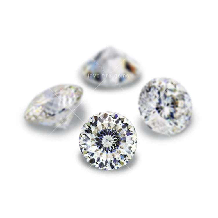 All Size White Loose Moissanite Round Vvs Lab Grown Diamond Price Per Carat GH Color Portuguese Cut Moissanite