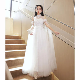 2026 New Elegant Formal Off Long Party Dress Casual Slim Maxi Women Wedding Dress Bridesmaid Evening Dress With Furses