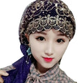 Muslim Ladies Lace Breathable Tie Back Scarf with Double Tie Design for All Seasons