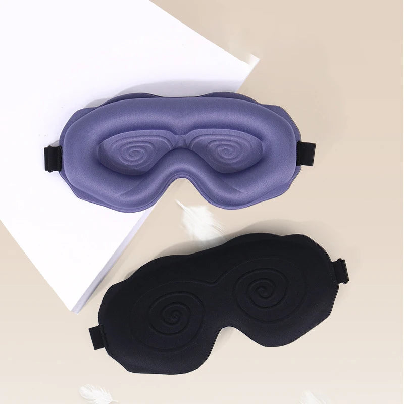 Custom Logo 3D Cotton Memory Foam Super Soft Sleep Eye Mask Travel Size