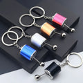 Custom Logo 2025 Cartoon Creative Metal Automobile Gear Shift Keychain Six Speed Manual Transmission Eco-friendly Fidget Toy Car