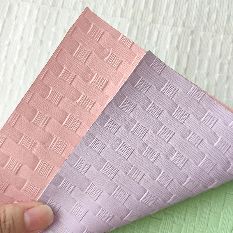 Waterproof PVC Vinyl Synthetic Leather Imitated Weave Bamboo Embossing for BV Bag Handbag Making for Furniture Decorative PU