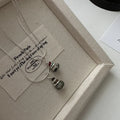 Vintage Snake Chain Natural Stone Round Pendant Necklaces Women Fine 925 Sterling Silver Jewelry
