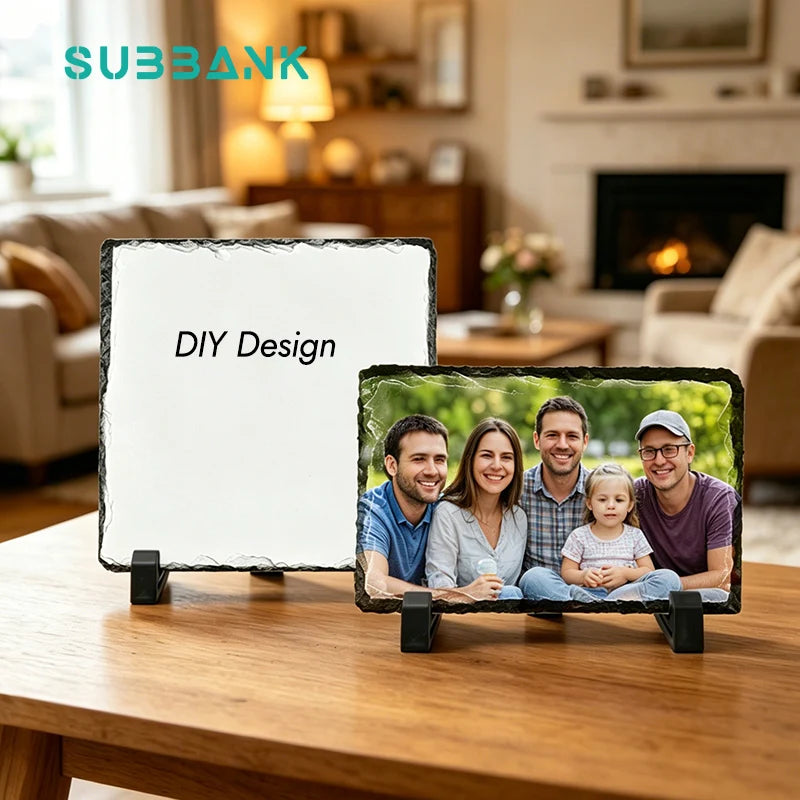 Subbank Sublimation Slate Wholesale Blank Photo Frame Coated Sublimation Rock Slate