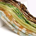 Natural Square Tube Shape Gemstone Loose Beads Crystal Rectangle Tube Stone Bead for DIY Jewelry Making 4mm 13mm 4x13mm