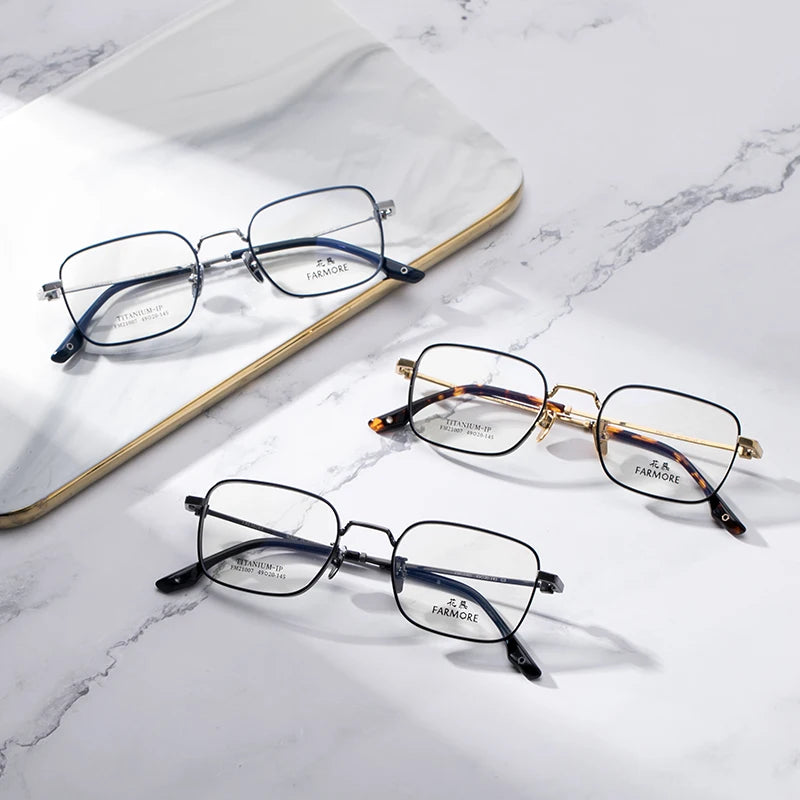 FARMORE Optical Eyeglasses Women Men Titanium Retro Lightweight Spectacle Frame Titan Glasses Metal Eyewear  FM21007