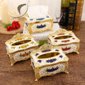 Wholesale 2025 Luxury Nordic Style Face Plastic Car Tissue Paper Box Cover Custom Printed Waterproof Storage Napkins Holder