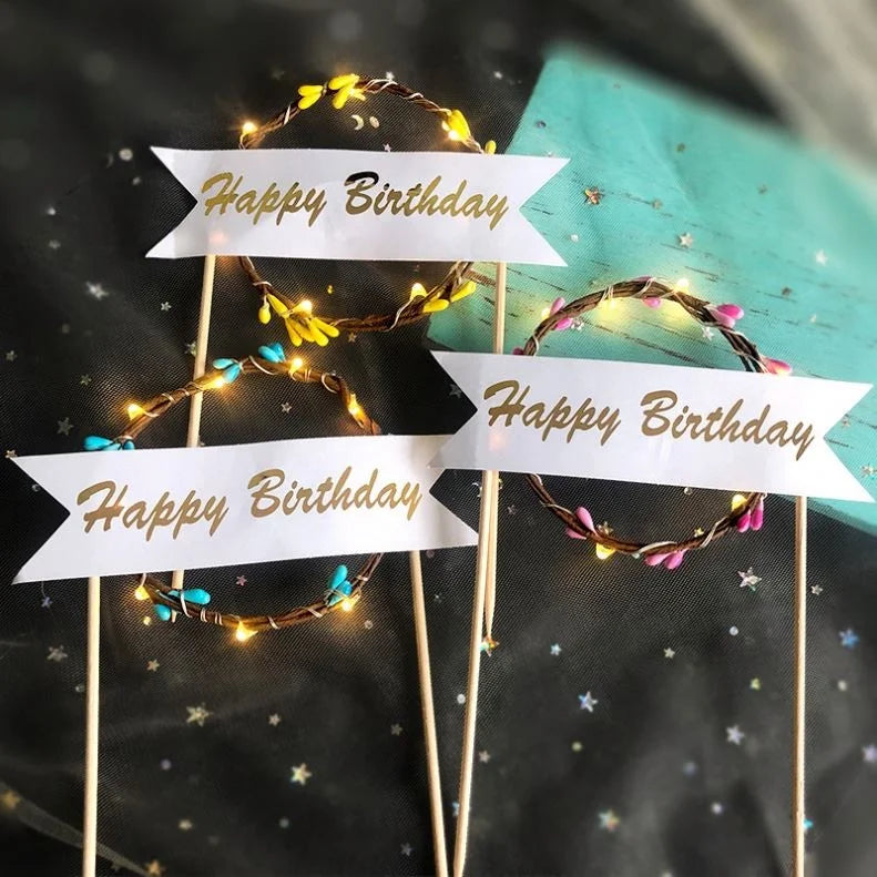 Party Decoration Birthday LED Cake Topper