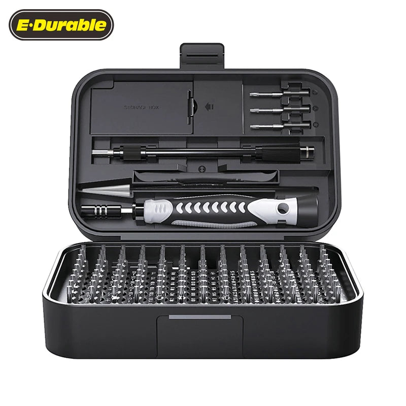 E-durable 130 in 1 Magnetic Precision Screwdriver Set Portable Screwdriver Bit Set Electronics Repair Screwdriver Kit Tools