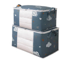 Household Large Capacity Clothes Quilt Storage Bag Non-woven Fabric Quilt Storage Bag with Zipper
