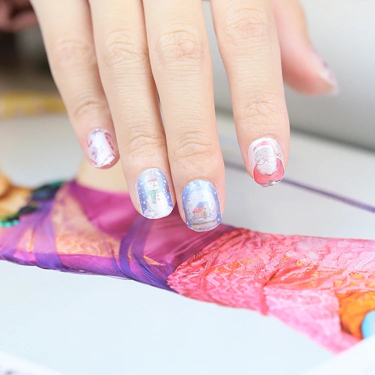 2026 2D Waterproof Heart Shape Nail Stickers & Gel Polish Wraps