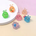 100Pcs Luminous Rabbit Resin Figures Glow in Dark Rabbit Miniature Ornaments for DIY Fairy Garden Landscape Decoration