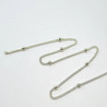 Fashion 925 Sterling Silver Unfinished Chain Curb Chain with Ball for Necklace Bracelet Jewelry Making
