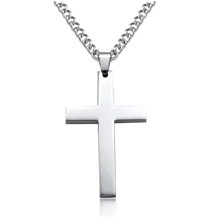 Gold Silver Black Cross Necklace for and Women Best Selling Stainless Steel Cross Pendant Necklaces for Men
