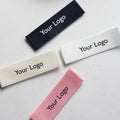 Wholesale Custom High-Density Polyester Woven Labels for Clothing Neck & End Folding for Bags & Shoes