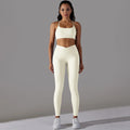 High Quality Reversible Lightweight Nylon Active Wear Yoga Set Breathable Waterproof Sportswear Two-Piece Gym Fitness Suit Women
