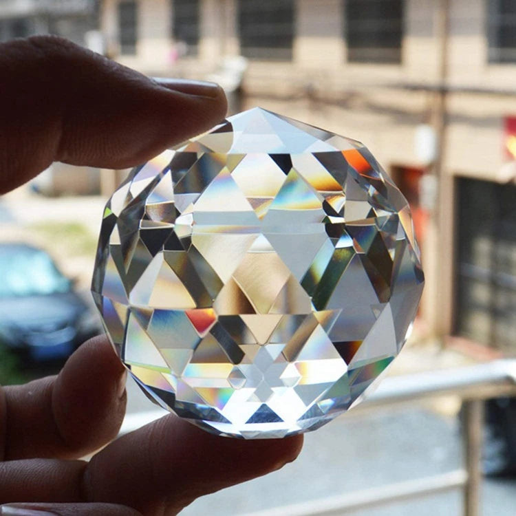 Customized Facet Crystal Chandelier Ball Chandelier Pendants Prism 20-100mm Faceted Crystal Ball Crystal Lampwork