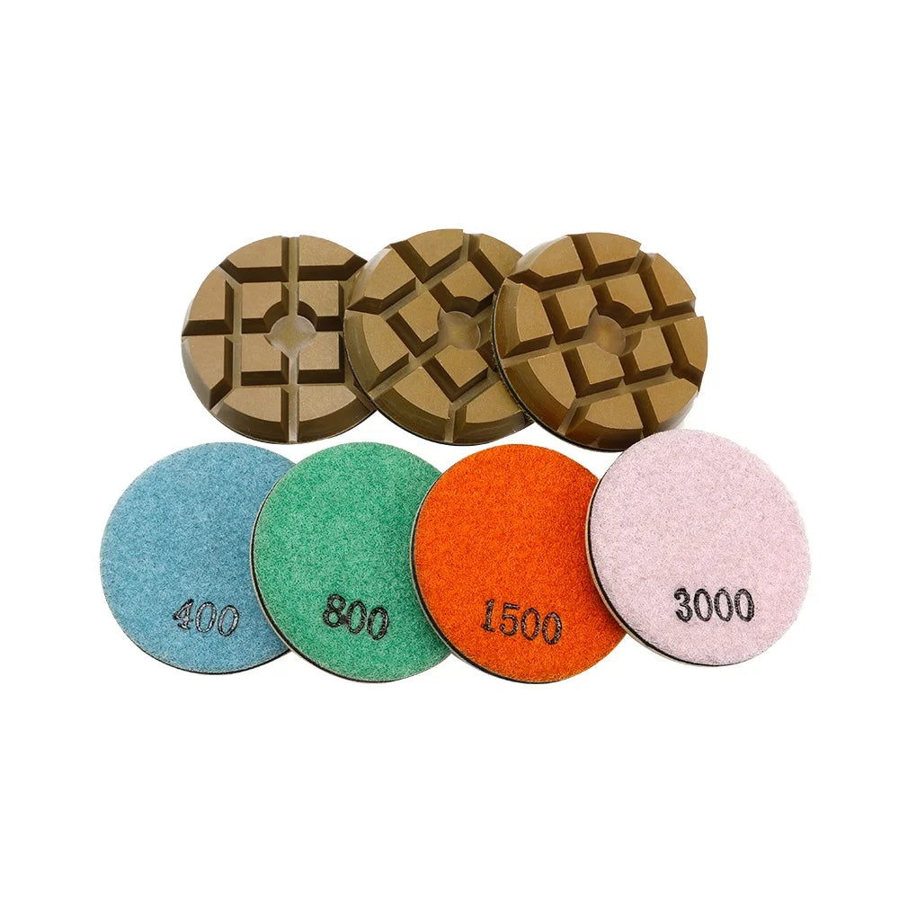 TRUE SHINE 3 Inch Wet Floor Diamond Polishing Pads