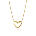 Factory New Hollow Heart Necklace Simple Design Pendant for Women Versatile Stainless Steel Collarbone Chain Wholesale
