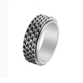 BASQUESUN Dragon Scale Anxiety Ring for Men Rotatable Anxiety Fidget Ring Black Anti Anxiety Ring