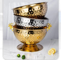 Creative Stainless Steel Hammered Dot Ice Bucket Large Capacity Round  Wine Beer Basin Party Cooler for Wine Beer Celebrations