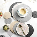 Home Decor Heat Resistant Dining Plate Pad Cotton Thread Woven Pot Cloth Placemat Coaster