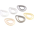 50pcs/Lot 20x15/22x30mm 6 Colors Plated Drop Copper Ring for Earrings Findings Earwire Jewelry Charms Jewelry Making Accessories