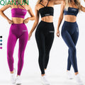 Custom Logo Seamless Activewear Yoga Legging and Sports Bra Gym Fitness Sets Wear Clothes Workout Sportswear for Women