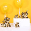 Gold Plated Elephant Home Decor Eco-Friendly Ceramic Animals Party Decorations for the Home