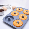 6 Cavity High Temperature Resistance DIY Baking Tool Silicone Doughnut Mold Cake Mold Pudding Cake Silicone Mold