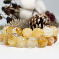 Natural Tangerine Quartz Stone Beads for Jewelry Making Tangerine Quartz Smooth Round Loose Gemstone Beads