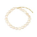 Handmade Choker Natural Necklace Flat Pearl Jewelry Necklace Women