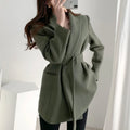 Wholesale 2026 Autumn New Chic Temperament Lapel Design Is Thin Double Pocket Warm Suit Woolen Women Jacket