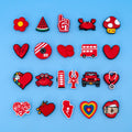 Trend Designer Custom 2D 3D Rubber Animals Shoe Decor Red Heart Love Shoe Charm Buckle Clogs Sneaker Accessories Wholesale