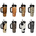 2025 H2.0 Plus Popular 40oz Wild Animal Double Wall Vacuum 304 Stainless Steel Adventure All Over Printing Cup With Straw