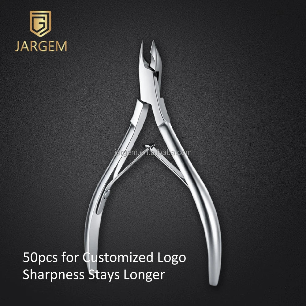 Professional Cuticle Nippers Curved Handle Cuticle Nail Nippers 4Cr Nail Pliers Pearl Chromium Steel Nail Tools