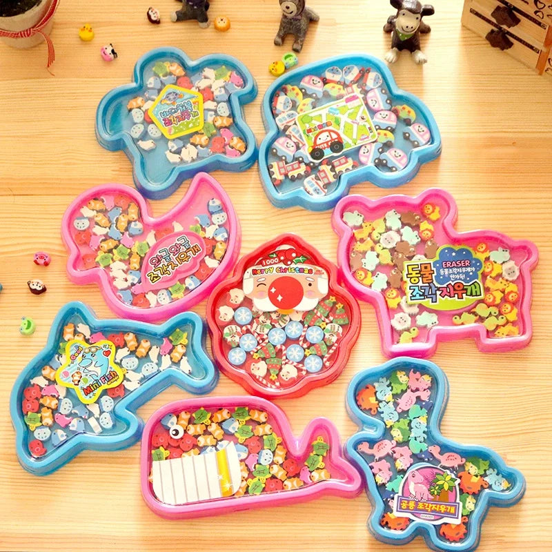Soododo Cute Cartoon Tray Eraser Creative Kids Student TPR Eraser Christmas Tree Bonus Gift Wholesale Promotional Pattern Pencil