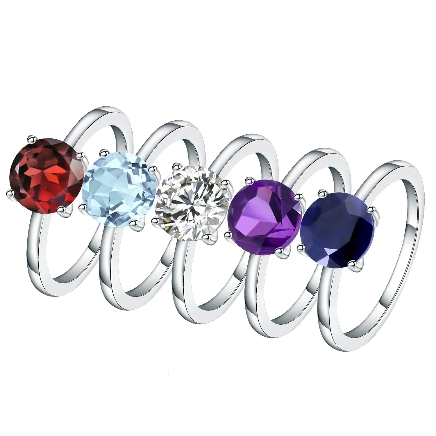 KH073 Abiding Fine Promise Jewelry Ring Sets Cheap Wholesale Price Women 925 Silver Engagement Solitaire Gemstone Ring