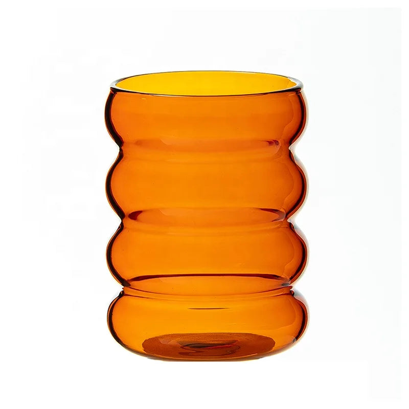 Customized Heat Resistant Bulb Shape High Borosilicate Glass Pitcher Water Mugs Glass Cup