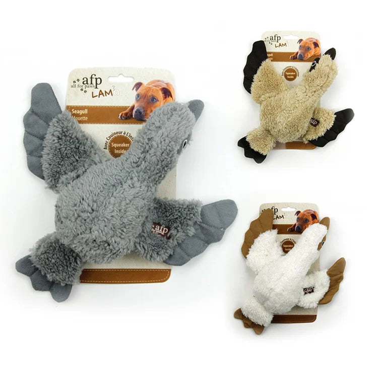 AFP Interactive Plush Pet Cuddle Bird Shaped Play Toy Squeaker Inside Polyester Animal Dog Chewing Toy